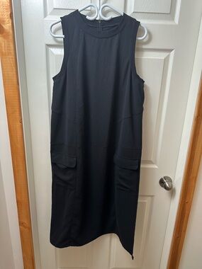 Lululemon Pocketed Drop-Waist Midi Dress Black Size 12